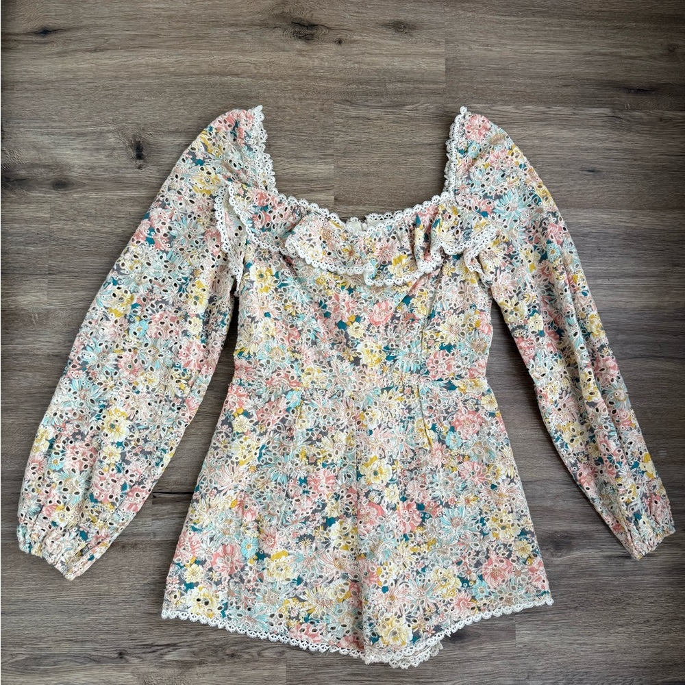 Floral and Lace romper